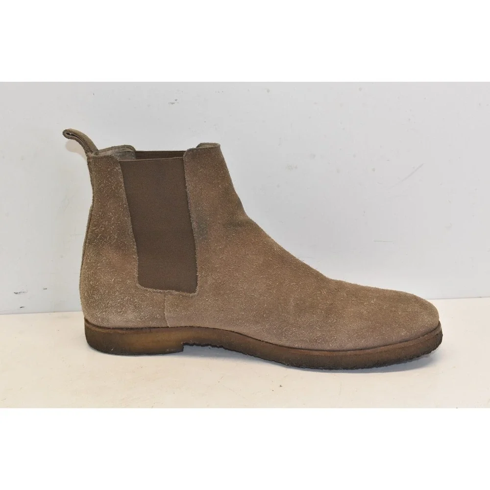 AllSaints Mens Harley Chelsea Boots 11.5 EU 44‎ Brown Suede Luxury Preppy Hype